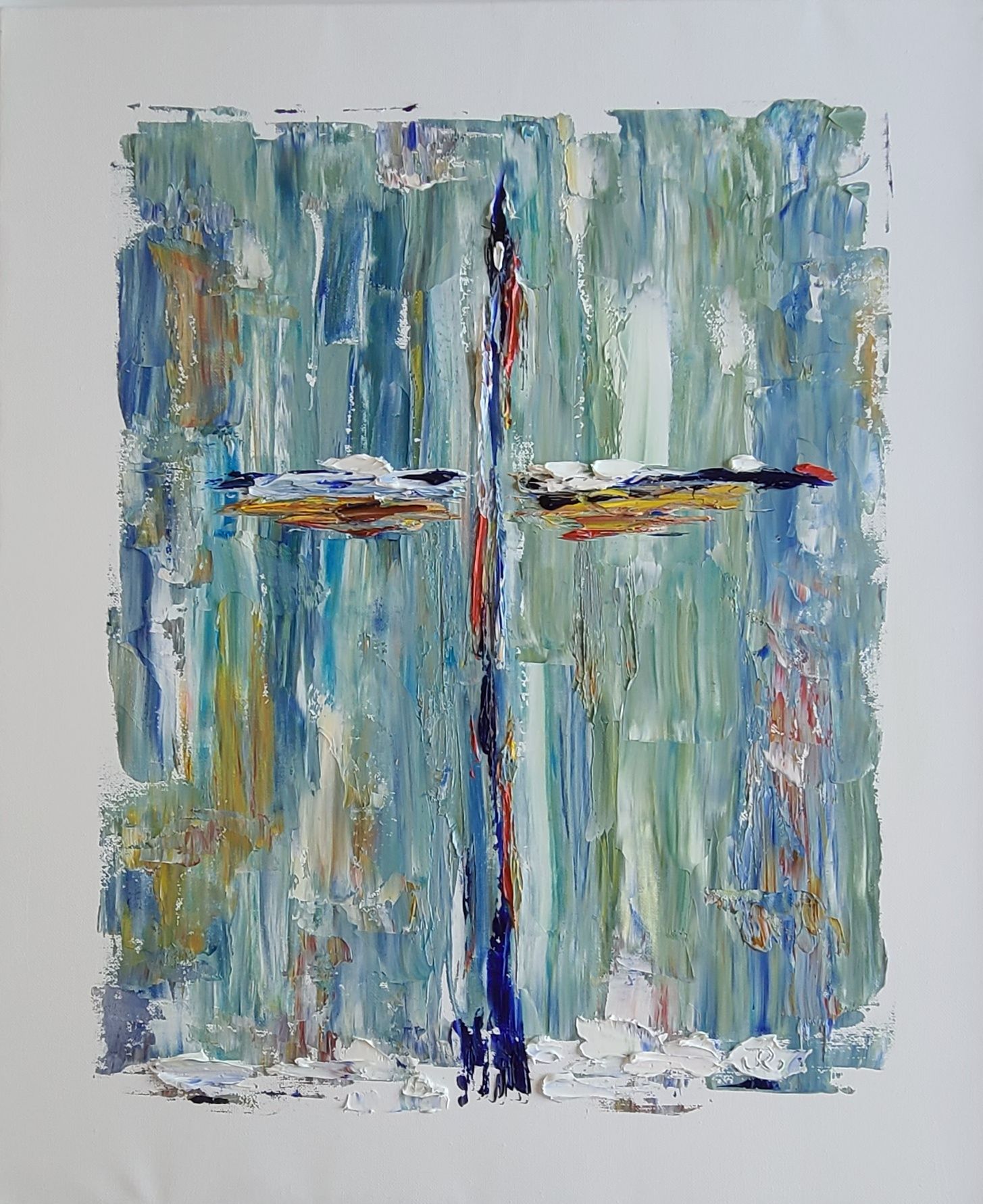 "Golgotha dans la neige" (huile sur toile, 60cm x 50cm)